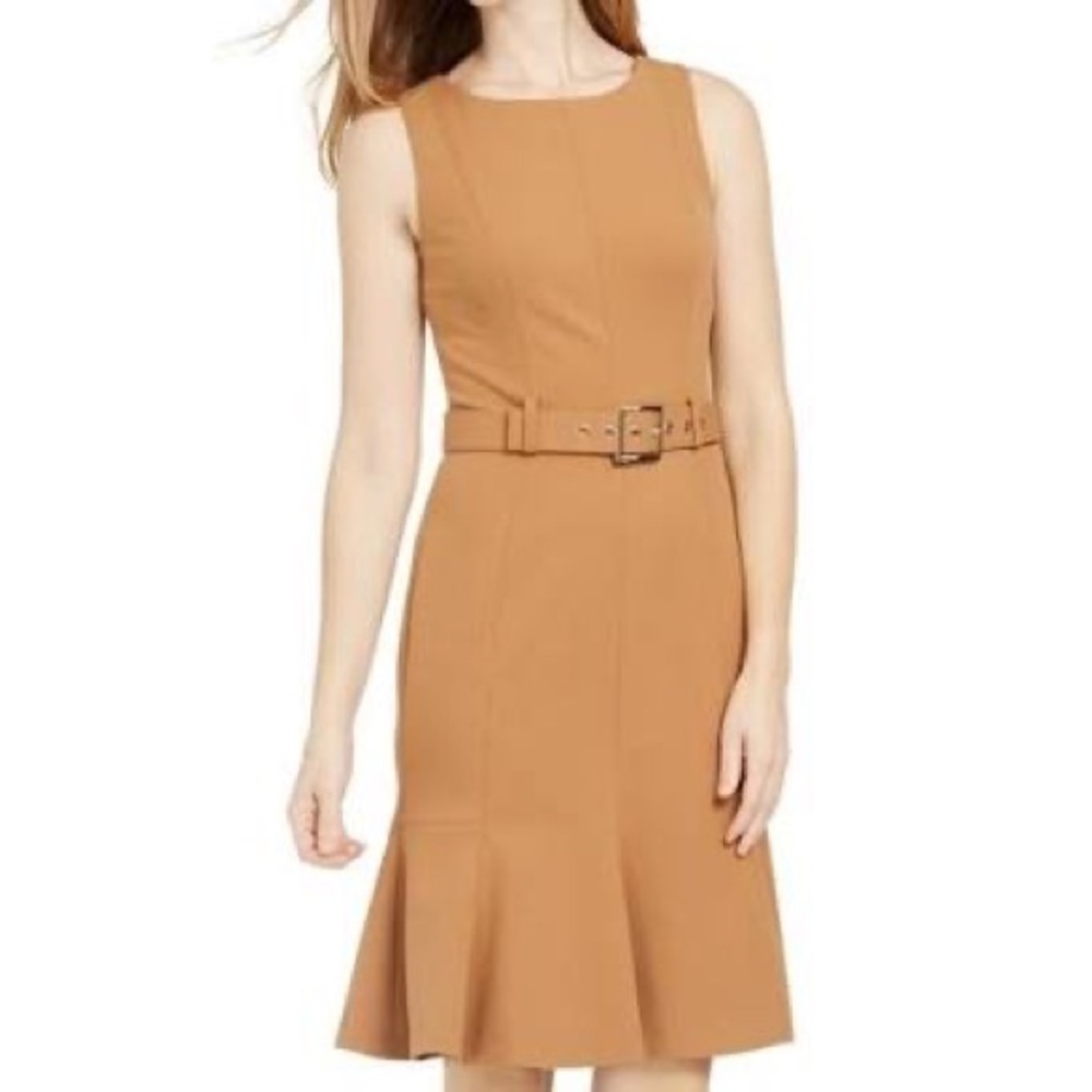 Calvin Klein Tan Sleeveless Dress
